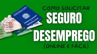 COMO SOLICITAR SEU SEGURO DESEMPREGO ONLINE FÁCIL 2024 [upl. by Pontias847]