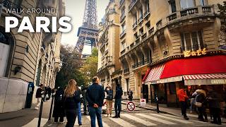 Wonderful PARIS  Walking tour  POV  Automn Eiffel tower and Trocadero [upl. by Lucinda607]