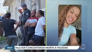 MULHER É ENCONTRADA MORTA Mulher é encontrada morta com ferimentos de faca em SP [upl. by Ainotna]