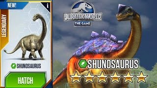 Shunosaurus Max Level  Jurassic World The Game [upl. by Nauaj992]