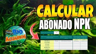 😋Cómo CALCULAR el ABONADO de NPK  ABONAR ACUARIO PLANTADO  Bio Acuarios HD [upl. by Vito460]