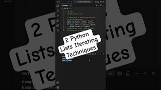 2 Python Lists Iterating Techniques python programming coding [upl. by Blader]