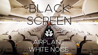 Airplane white noise no ads for Sleeping Studying or Focus BLACK SCREEN Audio Relax ASMR [upl. by Oicaroh463]