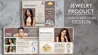 Product Catalog Brochure Design In Photoshop For Jewelry Brand  Brochure Design  Catalogue Design [upl. by Homerus]