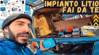 IMPIANTO per BATTERIA al LITIO 🔋 Installazione FAI DA TE camper van [upl. by Llyrat757]