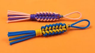 Super Easy Paracord Lanyard Keychain  How to make a Paracord Key Chain Handmade DIY Tutorial 46 [upl. by Alodie220]