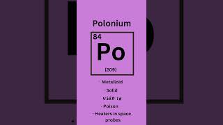 Polonium  Elements series part eightyfour🧪 science stem learning [upl. by Timofei]