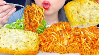 Asmr Mukbang  Baked Spaghetti amp Garlic Bread  Eating Sounds  ASMR Phan [upl. by Velasco]