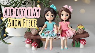 Easy Show Piece Idea with Air Dry Clay  Clay Craft Ideas  Clay Art [upl. by Ranson]