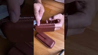 Leather molded cigar case leathercraft leatherwork leatherart asmr handmade craftsmanship [upl. by Sylado]