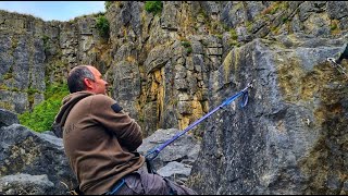 Checking out the talent at a lime stone quarry sport climbing [upl. by Elesig]