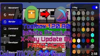 Toolbox For MCPE 12081 Unlimited Premium Xray UpdateFARIZMCPE minecraftpe minecraftshorts [upl. by Biddle]