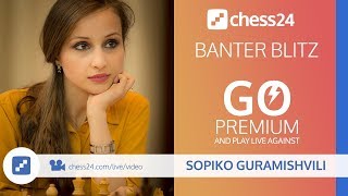 Banter Blitz with IM Sopiko Guramishvili Miss Tactics  March 15 2018 [upl. by Neffets]