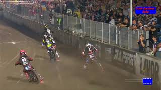 Crash Maciej Janowski vs Fredrik Lindgren Gp Lublin 07082021 [upl. by Nauquf344]