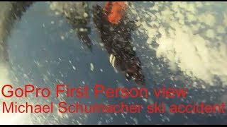 HD Gopro Michael Schumacher ski accident first person view EXCLUSIVE skiiing [upl. by Kathrine]