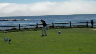 Gary Player hits a drive on the famous 18th Hole at Pebble Beach  HD [upl. by Lateehs946]