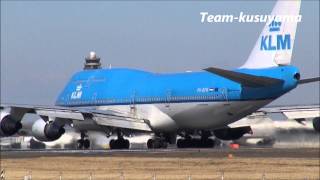 KLMオランダ航空B747400（PHBFN成田空港離陸！ [upl. by Armillda274]