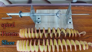 How to make spiral Potato cutter   Diy spiral Potato Slicer [upl. by Niknar40]