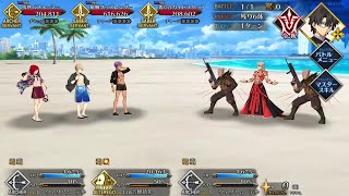 FGO JP  Solo  Kotomine KireiRasputin vs Artoria Ruler Challenge Quest  Celeb Summer Experience [upl. by Birecree]