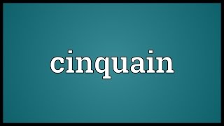 Cinquain Meaning [upl. by Renee]