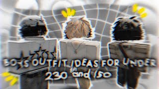 Roblox boys outfit ideas under 230 and 150 y2ksofiteemo [upl. by Bunch]