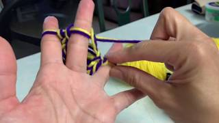 CRAFTING  DIY  EASY 3 FINGER YARN LEI [upl. by Vookles]