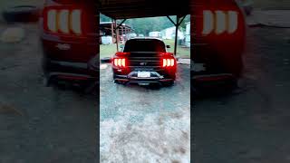 Straight pipe x resonater delete cold start mustang coldstart v8 [upl. by Leifer]