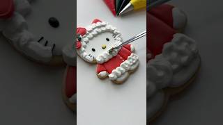 Christmas Hello Kitty cookie♥️ recipes and supplies linked in my bio cookiedecorating asmr [upl. by Nary]