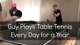 Guy Plays Table Tennis Every Day for a Year [upl. by Nnyleuqcaj]