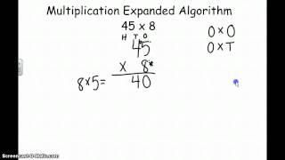 Multiplication Expanded Algorithm [upl. by Rafferty734]