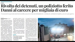 Rivolta dei detenuti nel carcere di Belluno La rassegna stampa di martedì 6 agosto 2024 [upl. by Matthieu450]