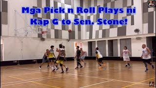 Mga Pick n Roll Plays ni Kap G at Sen Stone Game3 🏀 👍🏻😎👊🏻💪🏻 [upl. by Micro]