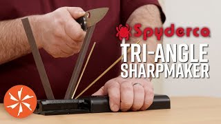 How to Sharpen Your Knives with the Spyderco TriAngle Sharpmaker Knife Sharpener [upl. by Luckin915]