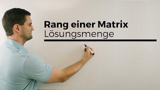 Rang einer Matrix Lösungsmengen beim Gleichungssystemen  Mathe by Daniel Jung [upl. by Nyllij]