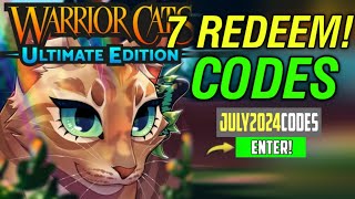 💥New Codes💥WARRIOR CATS CODES 2024  WARRIOR CATS ULTIMATE EDITION CODES  WCUE CODES [upl. by Kyne]