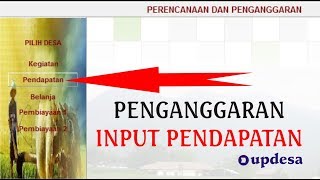 Siskeudes 20  Penganggaran Input Pendapatan [upl. by Enna]