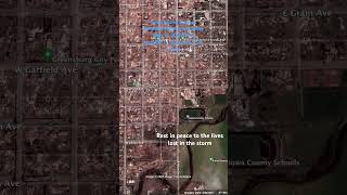 Greensburg Kansas satellite before and after EF5 Tornado 🌪️ May 4th 2007 [upl. by Lenahtan]