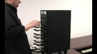 Operation of the CD Dimensions DVD Duplicator with 10 SATA DVD Recorders [upl. by Durrace251]