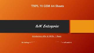 TNPL 70 GSM Paper for sale [upl. by Jenesia]