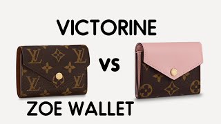 Louis Vuitton VICTORINE Wallet vs ZOE Wallet  Comparison [upl. by Hctub586]