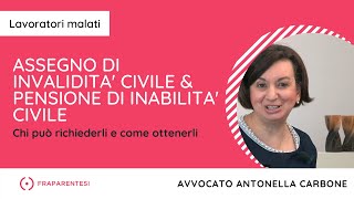 Assegno invalidità civile e pensione inabilità civile [upl. by Eidod]