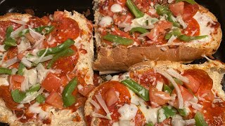 Cook with me  French Bread Pizza in toaster oven conquer inflation cook at home recession meals [upl. by Aiam]