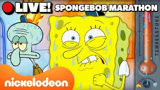 🔴 LIVE SpongeBobs Most Extreme Weather Marathon 🔥❄️  Nickelodeon [upl. by Sorilda]