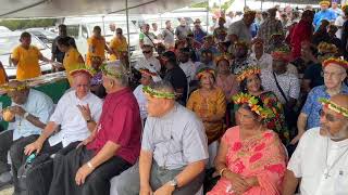 Airport welcome for our delegation attending the episcopal ordination Bikenibeu Tarawa Kiribati [upl. by Mateo]