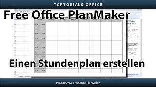 STUNDENPLAN  TAGESPLAN erstellen mit Free Office Planmaker  Download [upl. by Atteinotna]