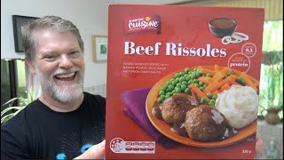 ALDI Beef Rissoles Frozen Dinner Review [upl. by Tennek]