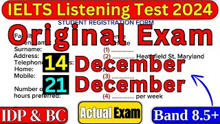 IELTS LISTENING TEST 30 NOVEMBER amp 5 NOVEMBER 2024 WITH ANSWERS  IELTS EXAM  IDP amp BC [upl. by Meagher279]