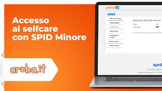 Accesso al selfcare con SPID Minore [upl. by Hoon]