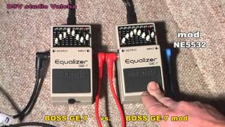 BOSS GE7 vs BOSS GE7 mod NE5532 [upl. by Anneiv]