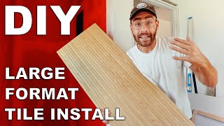 How To Layout Cut amp Install Large Format Shower Wall Tiles [upl. by Caine284]